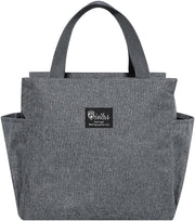 Lunch Bag for Office Picnic Camping School with Side Pockets, Insulated Tiffin Bags Thermal Bento Box for Men Women Kids