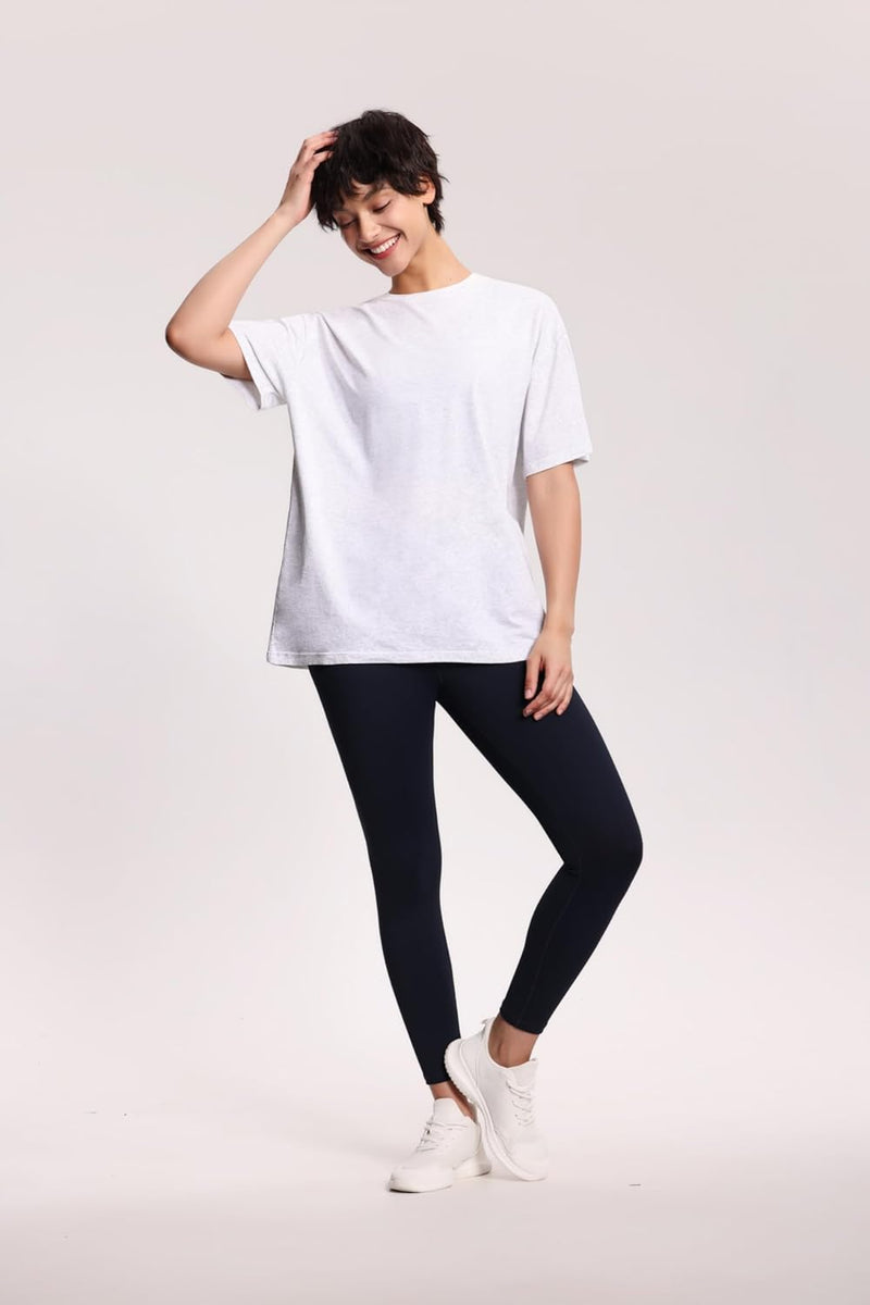 THE GYM PEOPLE Women's Casual Oversized T-Shirts Summer Crewneck Short Sleeve Workout Basic Tee Tops