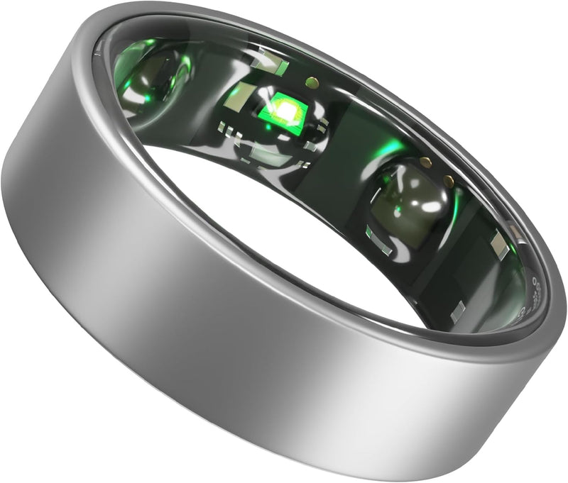 Gabit Smart Ring 7+ Day Battery, Calorie Counter Sleep, Fitness, Nutrition, Stress Track Steps, VO2 Max, Recovery Buy Sizing Kit First Smart Ring for Men & Women Titanium, Matte Black 10 - 10 Matte Silver