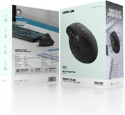 Next Store Smart OLED Vertical Mouse, Ergonomic Wireless Design with OLED Display, Multi-Function Knob, 4000 DPI Adjustable, Bluetooth 5.1 & 2.4G, Rechargeable 500mAh Battery