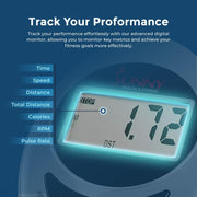 Magnetic Elliptical Machine, Total Body Cross Trainer with LCD Monitor and Pulse Rate Grips, Cardio Exercise Equipment For Home, SF-E905