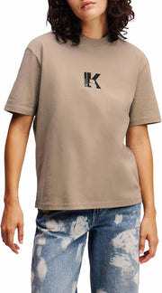 Women Karl Lagerfeld Jeans Reg Ss Klogo Tee T-shirt (pack of 1) - Desert Taupe