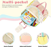 Toddler Backpack for Girls Boys, Cute Cartoon Plush Kids Mini School Bag, Lightweight Preschool Daypack for Travel, Nursery, Kindergarten 2-6 Years - Mustard