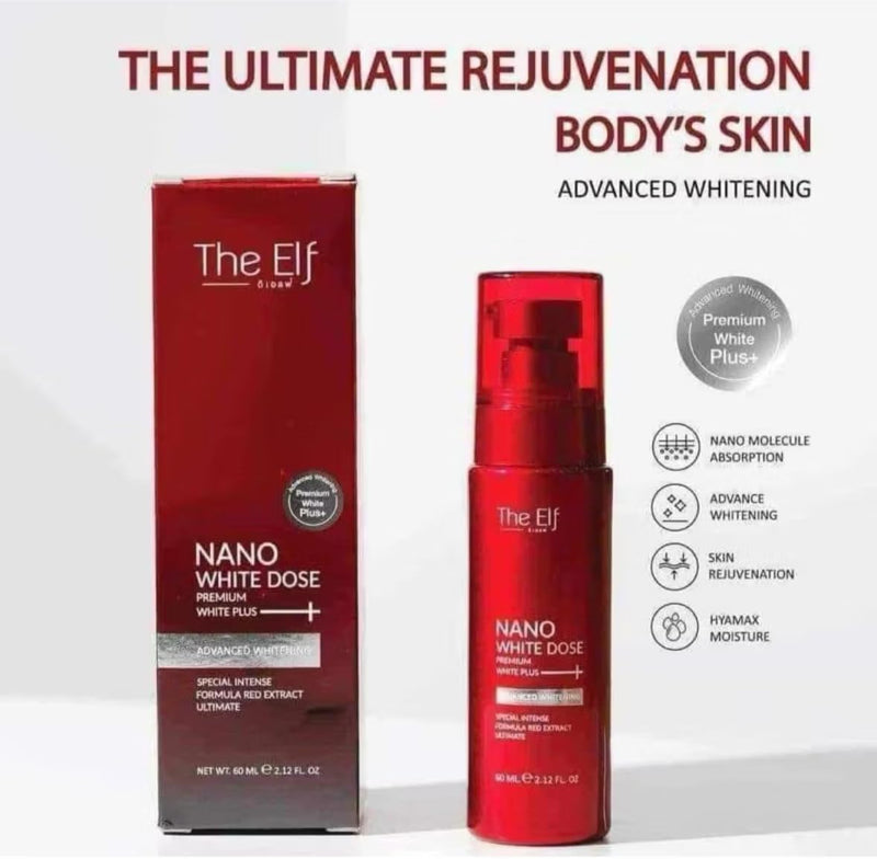 The Elf Nano White Dose Serum 60ml Brightening & Hydrating Face Serum with Niacinamide & Vitamin C For Even Skin Tone, Dark Spot Reduction & Radiant Glow