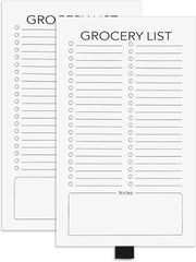 BIGTHREE 2 Pack Magnetic Notepads for Refrigerator, Shopping List Notepads for Organization, List Magnet Pads, Memo Notepads, Grocery List Notepad, 60 Sheets per Note Pads To-Do List