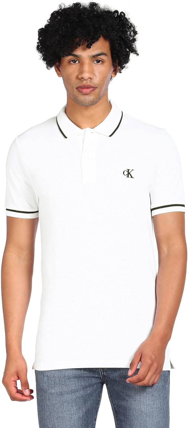 Calvin Klein Jeans Mens Tipping Slim Polo Polo Shirt