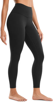 Women's Butter Luxe Leggings 25 Inches - High Waisted Buttery Soft Comfort Lounge Leggings - Black
