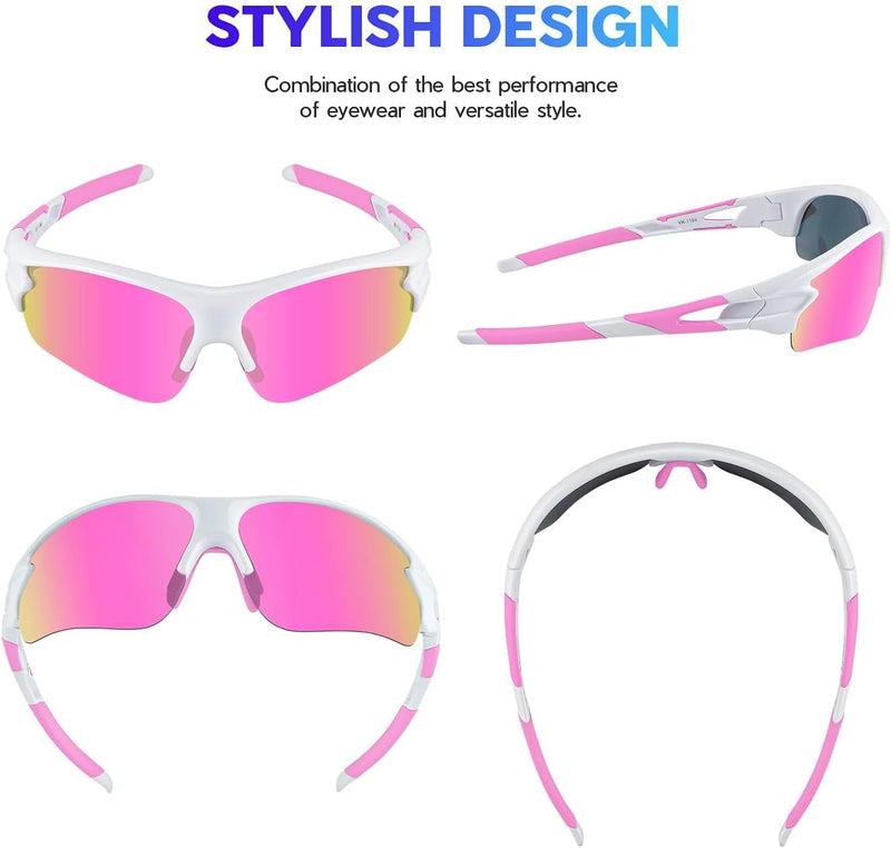 Polarized Sports Sunglasses for Men Women Youth Baseball Fishing Cycling Running Golf Motorcycle Tac Glasses UV400