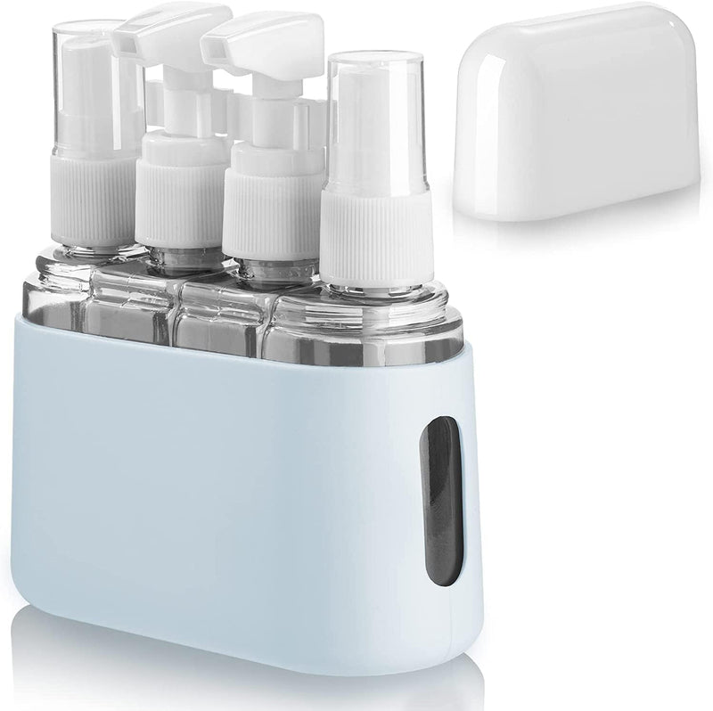 4 Pack Travel Bottles Set for Toiletries: TSA Approved Travel Containers, 50ml/2oz Leak Proof Travel Size Accessories with Label and Storage Box, Perfect for Business or Personal Travel Use, Pink