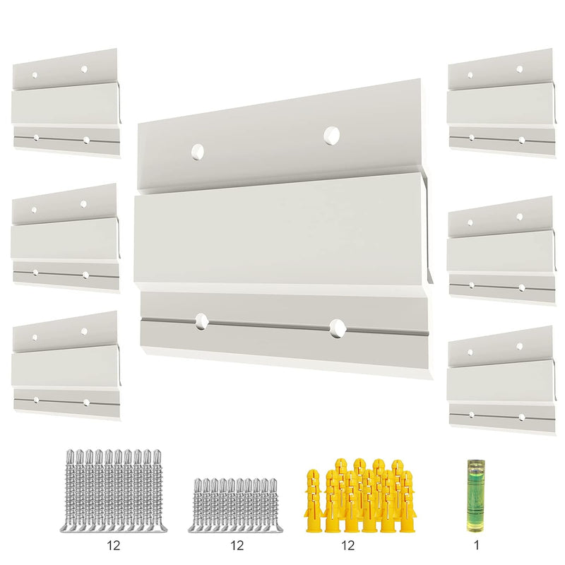 Z-Clamps, Used to Hang French Splint Picture Hanger Hardware kit, Wall Bracket Interlocking Wall Bracket Hardware kit, Used to Hang Mirrors, Panels, Shelves, headboards, Art Frames. (4" (6Pairs))