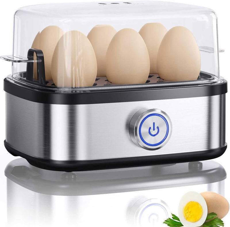 Smart Egg Boiler Original, Electric Egg Cooker, Boil Up to 6 Eggs, 200W, Instant Egg Boiler, Stainless Steel, Egg Steamer, Electric Egg Cooker and Steamer
