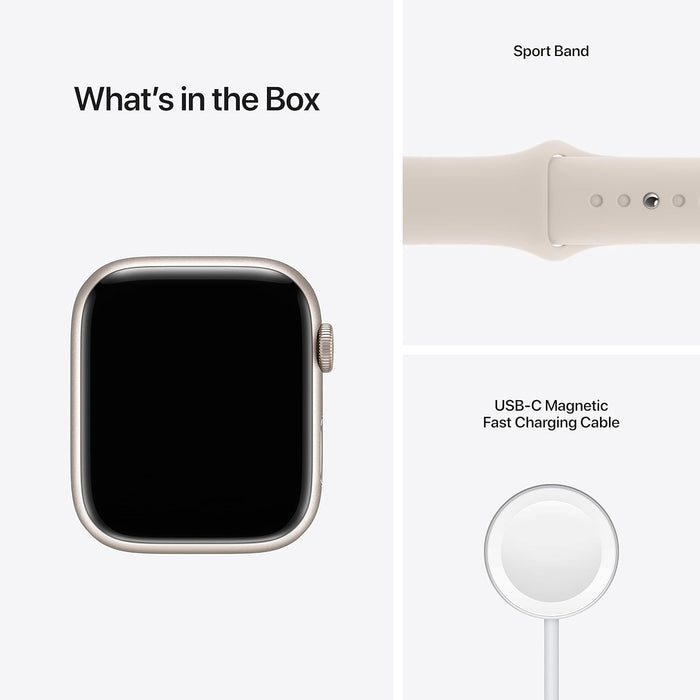 Apple Watch Series 7 (GPS + Cellular, 45mm) Smart watch - Graphite Stainless Steel Case with Midnight Sport Band - Regular. Fitness Tracker, Blood Oxygen & ECG Apps, Water Resistant (Renewed)