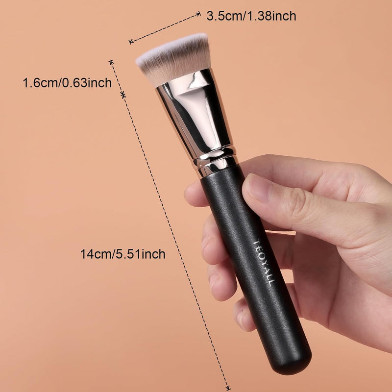 TEOYALL Setting Powder Brush, Ultra Plush Fluffy Synthetic Bristles Makeup Buffing Brush for All-Over Application With Bronzer Foundation
