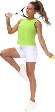 THE GYM PEOPLE Ice Silk Workout Tops for Women Quick Dry Muscle Gym Running Shirts Sleeveles
