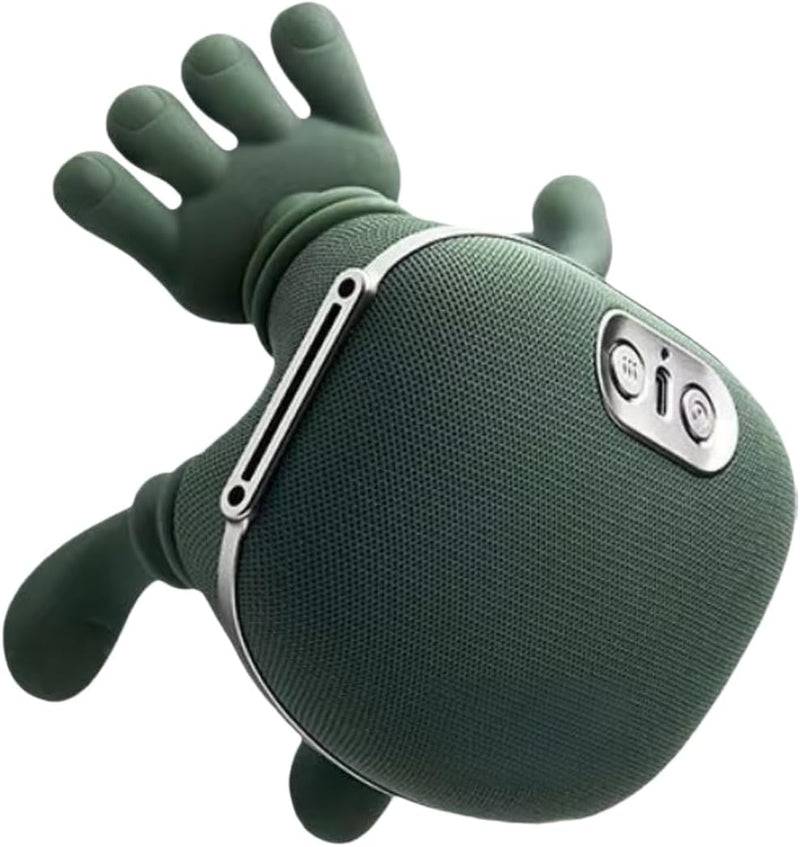 ZoserX - Bionic Heated Massager, Portable Shiatsu Neck and Back Massager, Electric Deep Tissue 4D Kneading Massage, Simulated Human Hand Design for Pain Relief and Muscle Relax (Green) - Green