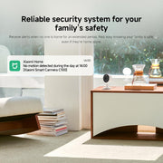 Xiaomi Smart Camera C100, 2K Indoor Security Camera, 360 View, Night Vision, Two-Way Audio, Motion Detection, Works with Alexa
