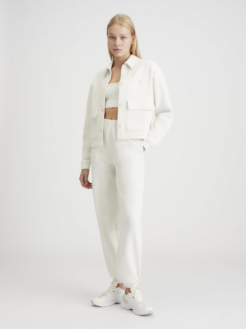 CK JEANS WAFFLE KNIT CUFFED J Sweatpants for Women Ivory S