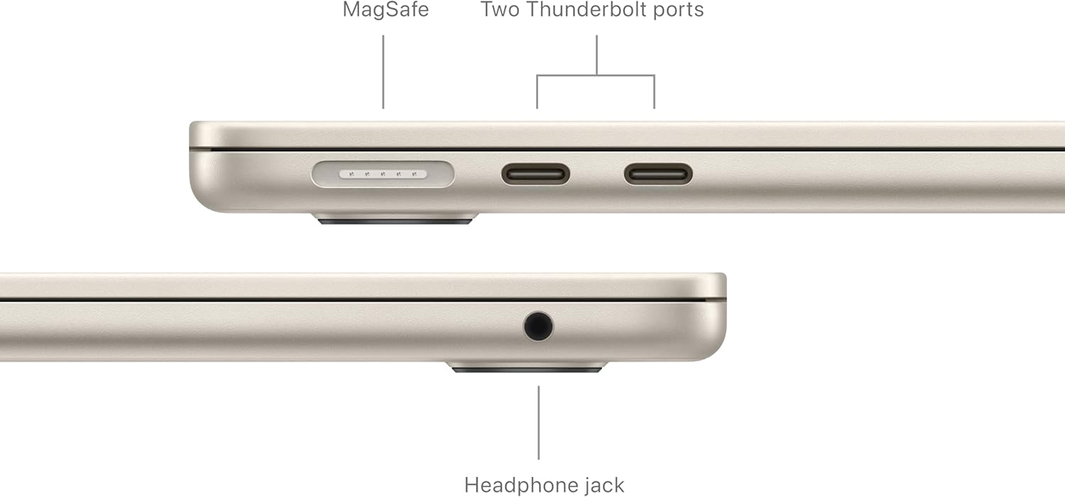 Apple 2024 MacBook Air (13-inch, Apple M3 chip with 8â€‘core CPU and 10â€‘core GPU, 8GB Unified Memory, 512GB) - Space Gray