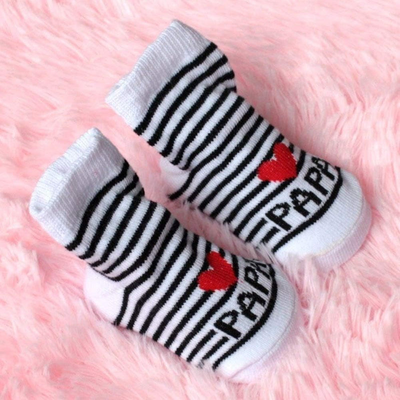 Baby Socks Girl Boy Soft Warm Cotton Love Mama/Papa Letters Socks Gift