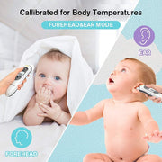 SKY-TOUCH Digital Infrared Thermometer for Forehead & Ear,Accurate Readings for All Ages,with LCD Display, Fever Alarm & Memory Recall Hygienic for Home & Travel
