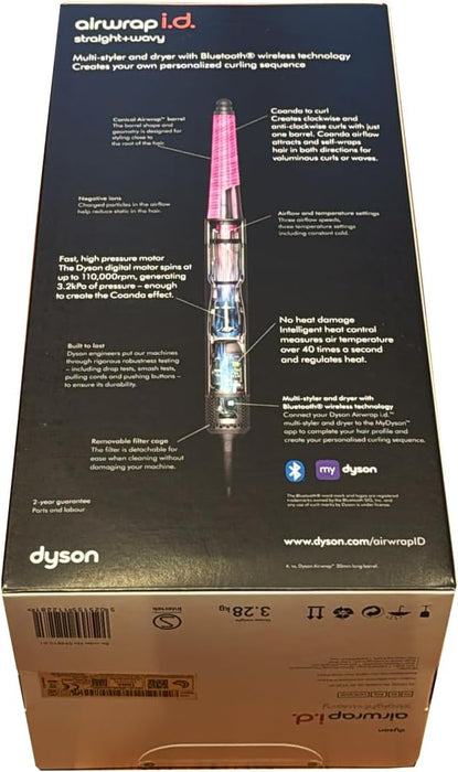Dyson Airwrap i.d. Multi-Styler and Dryer Straight+Wavy HS08 - Bluetooth Enabled - for Perfect Curls (Ceramic Patina/Topaz)