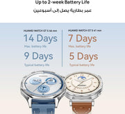 WATCH GT5 41mm Smartwatch, upto7 Days Battery Life,Sharp-Edged Design Watch, Health Tracking, iOS & Android Compatible, 3 Months HUAWEI Care+, Black