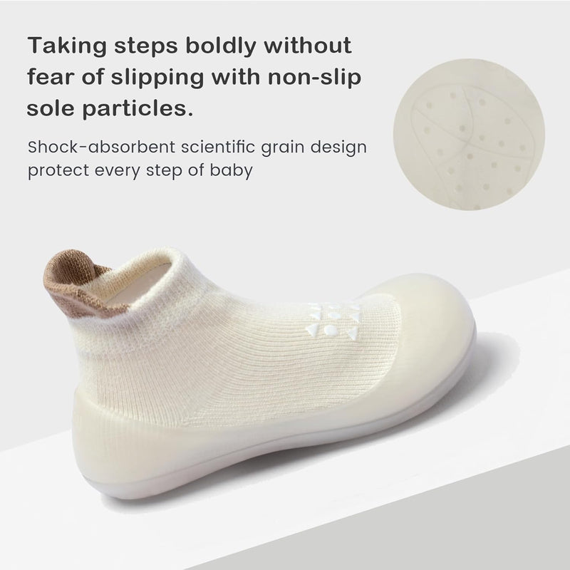 Bearbay Baby Sock Shoes Baby Walking Shoes Infant Non-Slip Breathable Slippers with Soft Rubber Sole Baby Boys Girls Sneakers