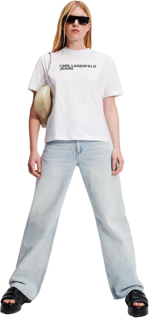 Women's Klj Regular Sslv Tee T-Shirt - White