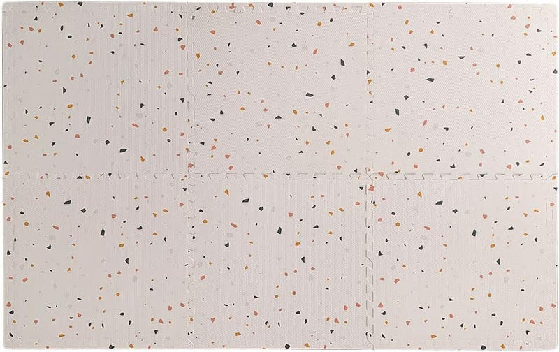 Bumble & Bird - Baby Play Mat - Motor Skills - Educational Mat - Non-Toxic EVA Foam - Waterproof - Easy to Clean - Easy to Store - 6pcs - 60cm x 60cm x 1.2cm - Terrazzo
