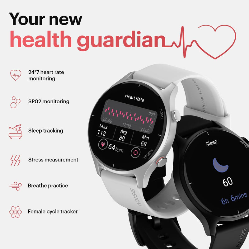 Noise Twist Go Round dial Smartwatch with BT Calling, 1.39" Display, Metal Build, 100+ Watch Faces, IP68, Activity Tracker, Oxymeter (SpO2), 24/7 Heart Rate Monitoring (Jet Black)