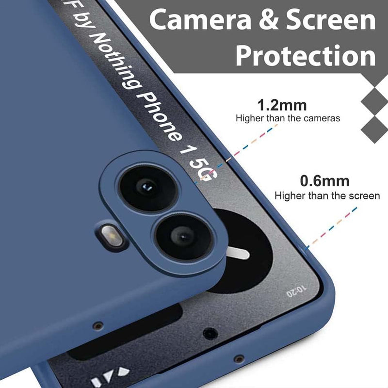 Case for Nothing CMF Phone 1 Cover, Matte Surface Soft Cases [Ultra Thin] [Scratch-Resistant] TPU Protective Case Soft Mobile Phone Case for Nothing CMF Phone 1 (Blue)