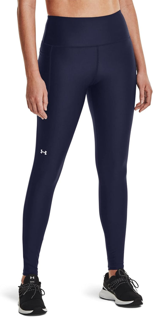 womens HG Armour HiRise Leg NS Compression Pants - Midnight Navy / / White