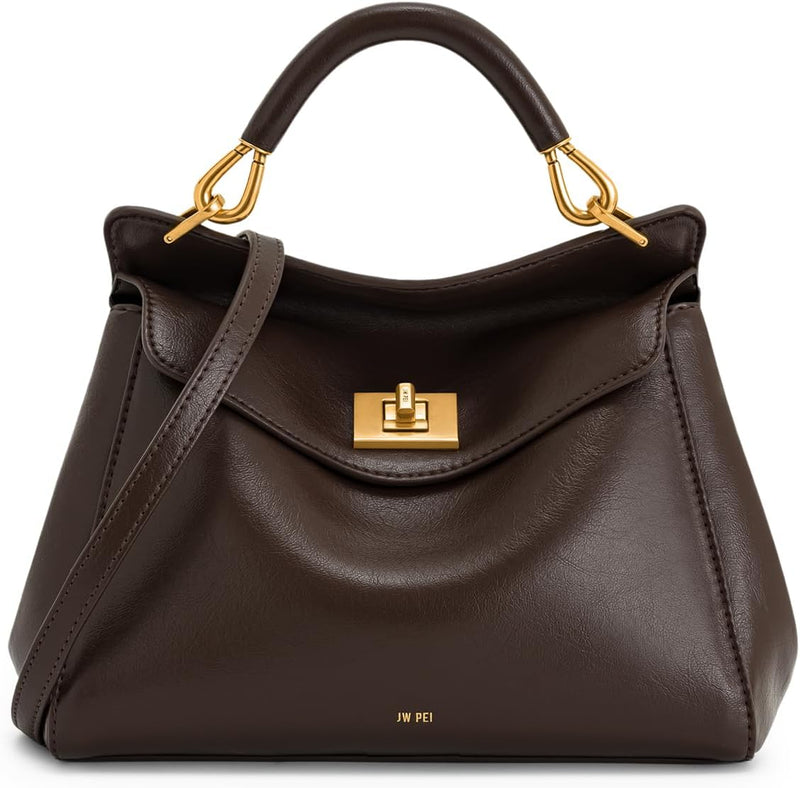Women's Lucia Classic Top Handbag - Dark Brown