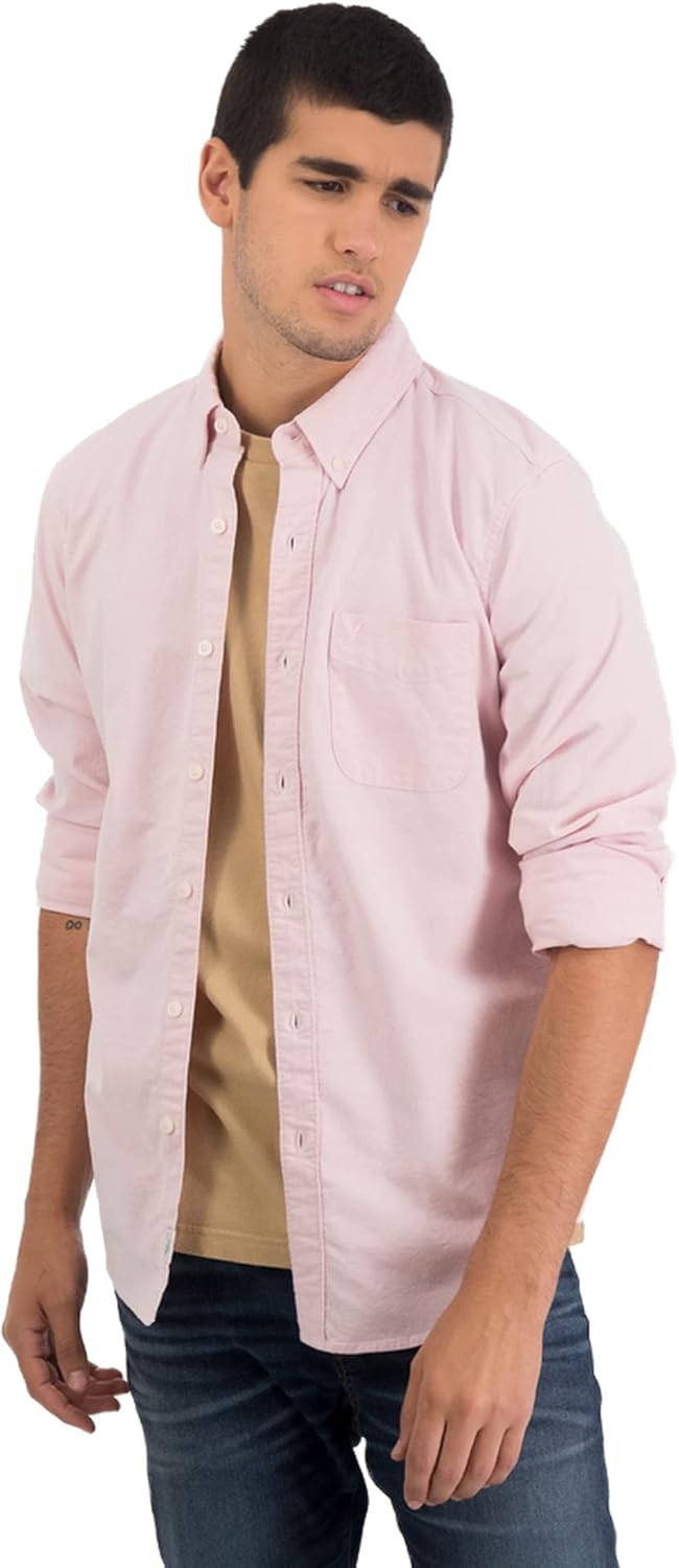 American Eagle Men's Slim Fit Oxford Button-Up Shirt