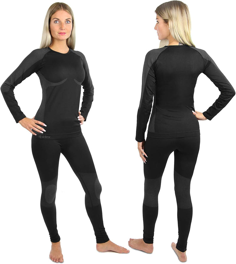 ALPIDEX Women's Thermal Underwear Functional Outfit Ski Set Warm Flexible Breathable Winter Autumn