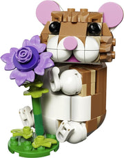 Creator 3in1 Cute Hamster with a Flower Toy - Animal Figure Transforms into a Hedgehog or Eagle - DIY Room Decor Idea - Birthday Gift for 7+ Year Old Girls & Boys - 31376
