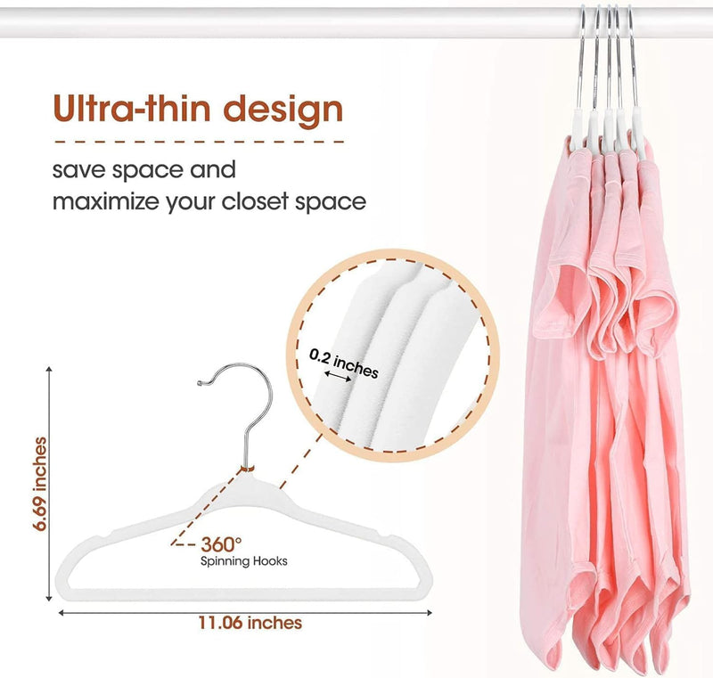 Red Dot Gift® 15-Pack Black Velvet Kids Hangers - 35cm Premium Childrens Hangers for Closet, Ultra Thin Cute Hangers Kids Clothes Hanger,Small Hangers for Kids Clothes