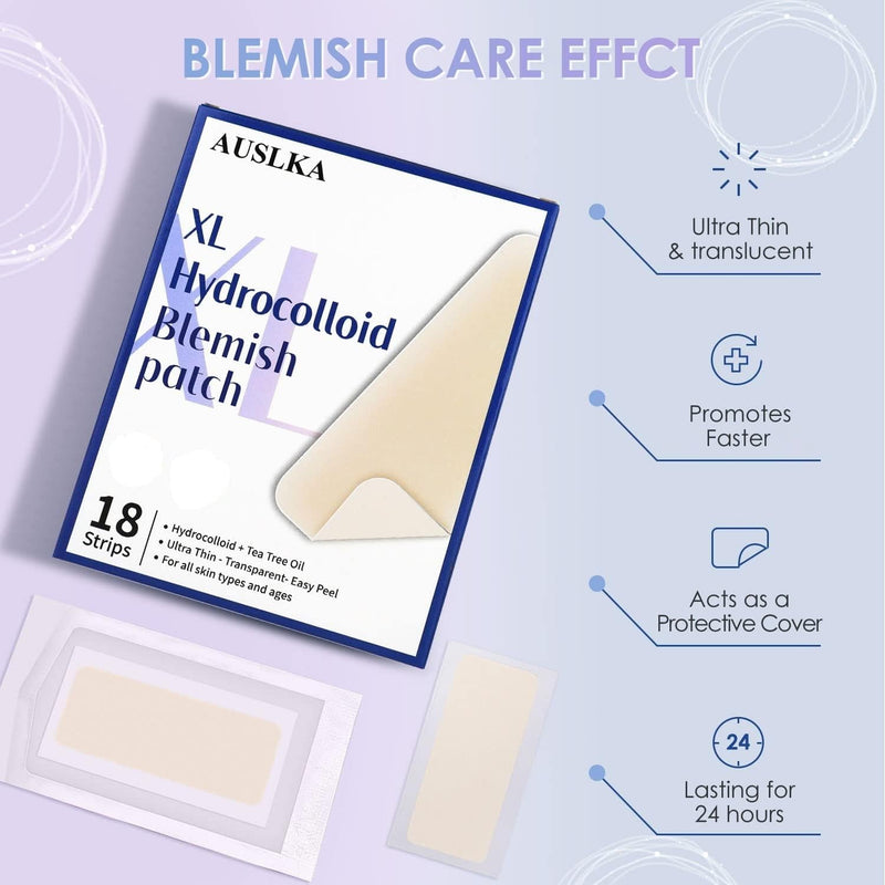 AUSLKA Large Blemish Pimple Patches XL (18 Strips)
