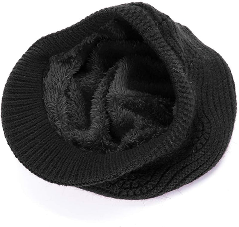 Muryobao Women's Winter Warm Slouchy Cable Knit Beanie Skull Hat with Visor