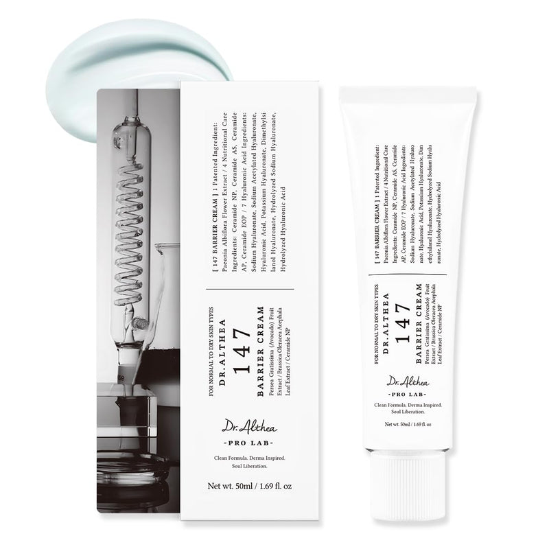 Dr.Althea 147 Barrier Cream | Daily Skin Barrier Repair Care | Deep Hydrating with Hyaluronic Acid & Ceramides | Korean Vegan Skincare for All Skin Types | 1.7 Fl Oz
