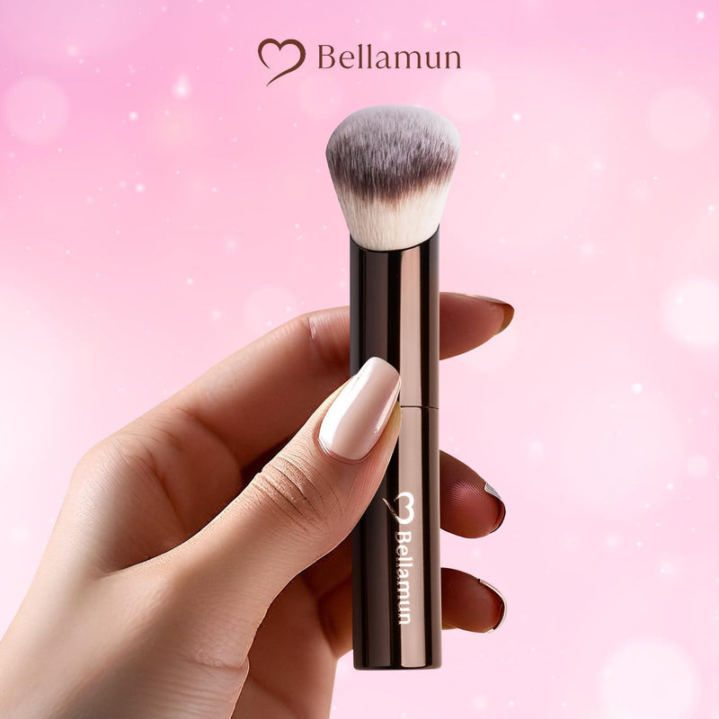 Bellamun Professional Makeup Brushes | Vegan & Cruelty-Free | High-Performance Tools for Foundation, Blush, Bronzer, Contour, Concealer & Powder Application (Dual Tip Pro Makeup Brush)