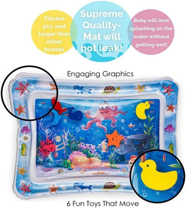 AM ANNA nflatable Tummy Time Premium Water mat Infants and Toddlers is The Perfect Fun time Play Center Your Baby's Stimulation Growth
