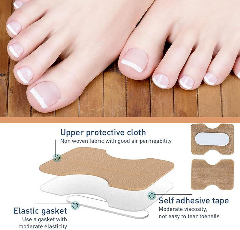 Multi-Purpose Nail Repair Patches 50Pcs, Nail Repair Toenail Treatment for Nail Fungus Damage, 8-Hour Treatment Restores Healthy Appearance