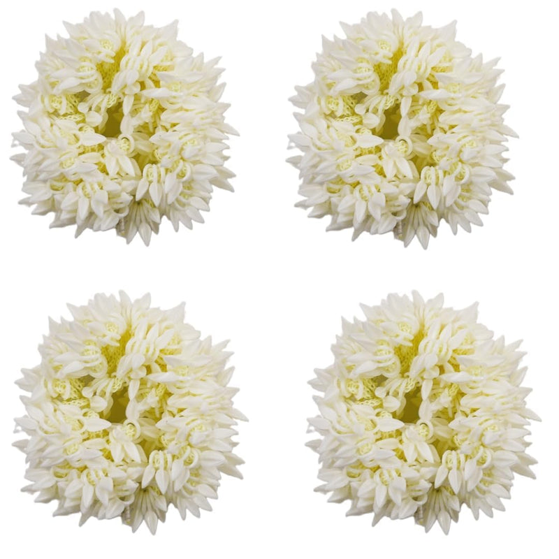 S,S Store Indian Jasmine Hair Flowers - Perfect Gajra for Women's Hair Accessories White Gajra Artificial Flower Jewelry Handmade For Women (Set of 4 Pcs)