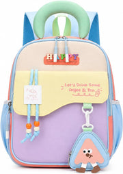 Cute School Backpack for Boys & girls Ergonomic with Back Protection, Water-Repellent and Reflective Strips for children Teen Student Fashion Bookbag Backpack - Purple