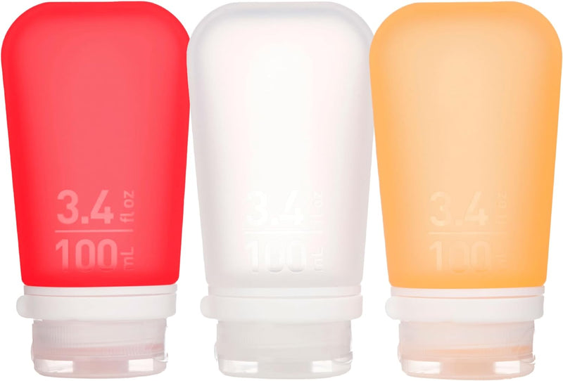 humangear Gotoob+ Silicone Travel Bottle with Locking Cap, 3-Pack, Large (3.4oz)