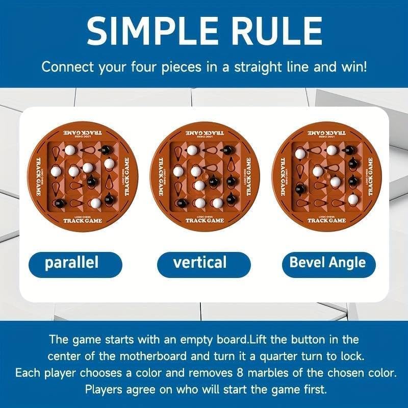 Orbital Logic Board Game, Educational Orbit Logic, Chess Track for 2 Player, Parent-Child Interactive Toys for Party Favor (grey)