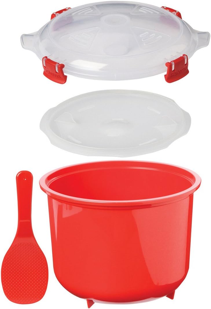 Sistema Microwave Collection Steamer, Large, 109 oz./3.2 L, Red 2.6L Red 1110