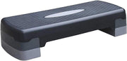 Max Strength Multi Level Aerobic Step Exercise training workout stepper 2 to 5 Adjustable Step Levels Great for Home Gym, Cardio & Palesta Pilates Yoga sports - Grey Black 2 Level