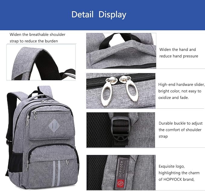 Strayelf School backpacks,Large college bookbag with Reflective Design,Lork business daypack,Anti theft travel backpacks,Middle high school bag for girls,boys,teens,students